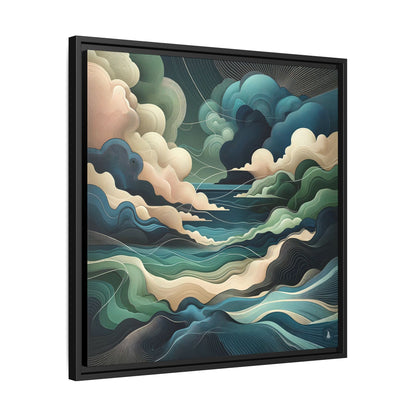 Ocean Storm | Abstract and Nature Inspired Wall Art | Pinewood Framed Canvas Wrap