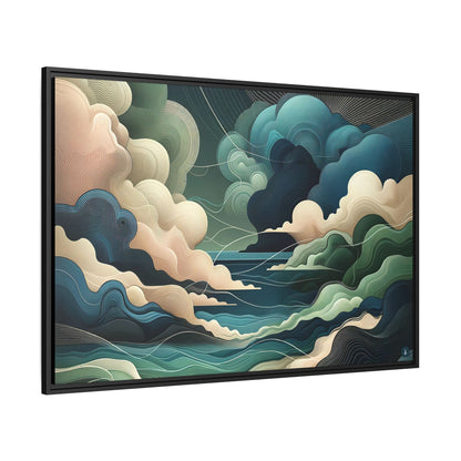 Ocean Storm | Abstract and Nature Inspired Wall Art | Pinewood Framed Canvas Wrap