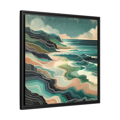 Ocean Calm | Abstract and Nature Inspired Wall Art | Pinewood Framed Canvas Wrap