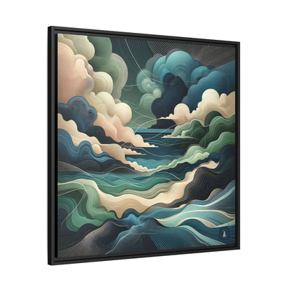 Ocean Storm | Abstract and Nature Inspired Wall Art | Pinewood Framed Canvas Wrap