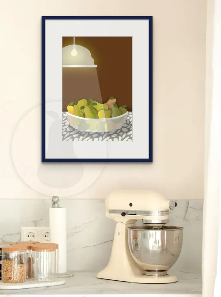 RADIANTHARVEST12X18FRAMED-BROWN-PEARS